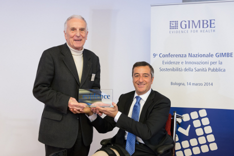 Premio Evidence 2014 al prof. Silvio Garattini, Istituto di Ricerche Farmacologiche Mario Negri, Milano