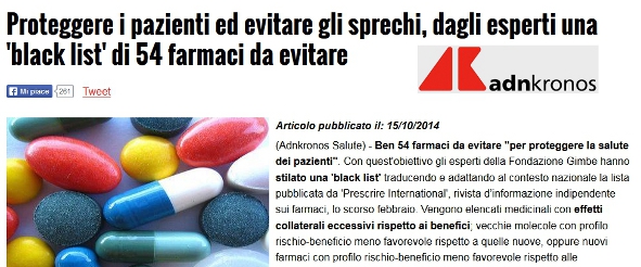 Migliorare la sicurezza dei pazienti e ridurre gli sprechi: la lista dei farmaci da evitare